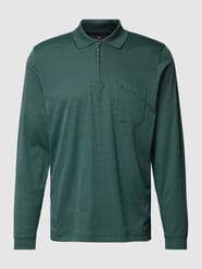 Poloshirt met korte ritssluitingsoverslag van RAGMAN Groen - 6