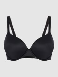 Biustonosz koszulkowy z mikrowłókna z fiszbinami od Calvin Klein Underwear Czarny - 22