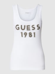 Tanktop met labeldetail van Guess Wit - 40