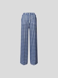 Bundfaltenhose mit Vichy-Karo von Jacquemus Blau - 45