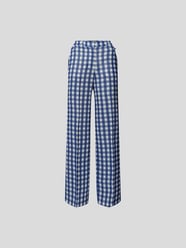 Bundfaltenhose mit Vichy-Karo von Jacquemus Blau - 18