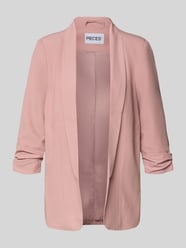 Długi żakiet o kroju regular fit z dodatkiem wiskozy Model 'BOSELLA' od PIECES Fuksjowy - 4