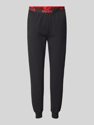 Relaxed Fit Sweatpants mit elastischem Label-Bund Modell 'SPORTY' von HUGO Schwarz - 41