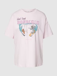 T-shirt met motiefprint van Jake*s Casual Paars - 17