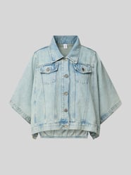 Jeansjack met vleermuismouwen, model 'GIUBBINO CAMPUS' van Liu Jo White - 32