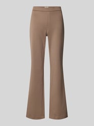 Flared broek met elastische band, model 'Blazer Pa 2' van Fransa Bruin - 26