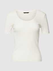 T-Shirt mit Strukturmuster Modell 'CASJA' von Vero Moda Weiß - 35