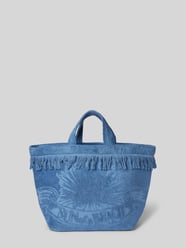 Strandtasche aus Frottee mit Fransen  von SUN OF A BEACH Blau - 35