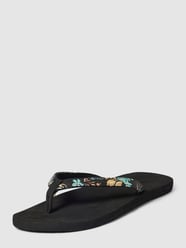 Teenslippers met labeldetail, model 'FREEDOM' van Rip Curl Zwart - 6