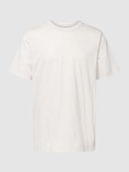 T-Shirt aus Baumwolle in melierter Optik Modell 'Mix+Relax' von Schiesser Beige - 13