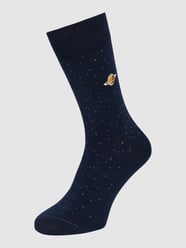 Socken mit Stretch-Anteil Modell 'Saturn' von Von Jungfeld Blau / Türkis - 10