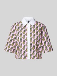 Cropped Bluse mit Kentkragen von Marc Cain - 42