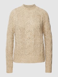 Sweter z dzianiny z wzorem warkocza od Christian Berg Woman - 8