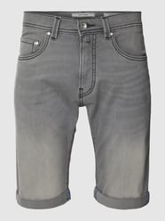 Jeansshorts mit fixierten Beinumschlägen von Pierre Cardin Grau - 40