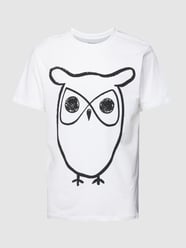 T-Shirt mit Motiv-Print von Knowledge Cotton Apparel Weiß - 29