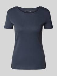 T-shirt z prążkowanym okrągłym dekoltem od Christian Berg Woman - 20