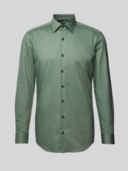 Slim fit zakelijk overhemd met extra lange mouwen, model 'Hank' van BOSS Groen - 34