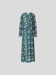 Seidenkleid mit floralem Allover-Muster von Hannah Artwear Blau - 21