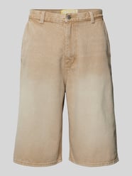 Loose Fit Jeans Shorts im Used-Look - Jorts von REVIEW Beige - 32