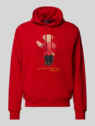 Hoodie met labelprint van Polo Ralph Lauren Rood - 44