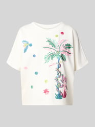 Relaxed Fit T-Shirt mit Pailletten von Milano Italy - 28