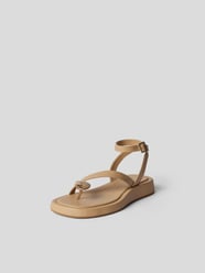 Zehentrenner aus Leder von Gia Borghini Beige - 42