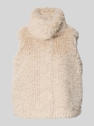 Gilet met imitatiebont van Amber & June Beige - 47