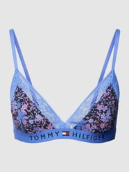 Biustonosz z kwiatowym wzorem na całej powierzchni od TOMMY HILFIGER Niebieski - 37