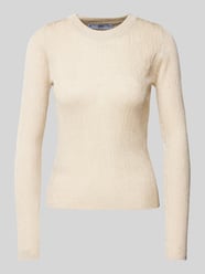 Longsleeve mit Effektgarn Modell 'TUNG' von Mango Beige - 21