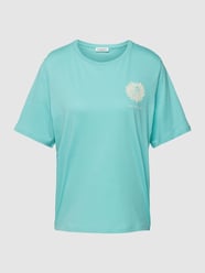 T-shirt met labelprint van Marc O'Polo Blauw / turquoise - 7
