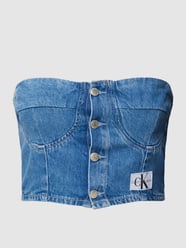 Top bandażowy z imitacji denimu od Calvin Klein Jeans - 25