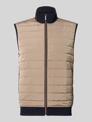 Steppweste mit Stehkragen und Eingrifftaschen von bugatti Beige - 5