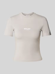T-shirt met labelstitching van Sixth June Grijs / zwart - 45