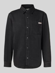 Regular Fit Jeanshemd mit Logo-Patch Modell 'Classic' von Calvin Klein Jeans - 48