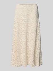 Midirock im Allover-Look von Jake*s Collection Beige - 12