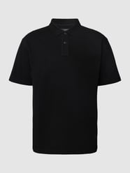 Poloshirt mit Label-Stitching von Marc O'Polo Schwarz - 45