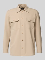 Regular Fit Hemdjacke mit Kentkragen Modell 'Damo' von Matinique Beige - 16