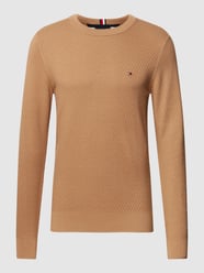 Strickpullover mit Strukturmuster Modell 'CROSS' von Tommy Hilfiger Grün - 29