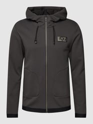 Bluza rozpinana z naszywką z logo od EA7 Emporio Armani Szary - 11