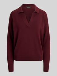 Loose fit pullover van mix van katoen en modal van Lauren Ralph Lauren Bordeaux - 7
