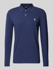 Tailored Fit Poloshirt mit Logo-Stitching von Polo Ralph Lauren Blau - 31