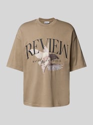 T-Shirt mit Label-Print von REVIEW Beige - 4