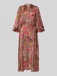 Midikleid mit Puffärmeln von Rich & Royal Bordeaux - 4