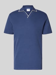 Slim fit poloshirt met V-hals, model 'SANGEV' van SELECTED HOMME - 33