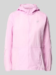 Jacke mit Kapuze und Logo von ASICS Pink - 38