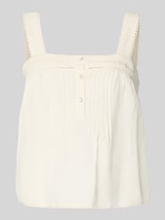 Blusentop mit Lochstickerei und Karree-Ausschnitt von Jake*s Casual Beige - 29
