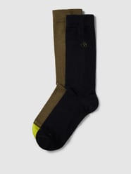 Socken mit Logo-Stitching im 2er-Pack Modell 'Dip Toe' von Scotch & Soda Grün - 36