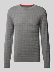 Strickpullover mit Strukturmuster Modell 'Scoult' von HUGO Grau - 5