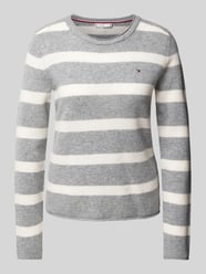 Strickpullover mit Logo-Stitching von Tommy Hilfiger Grau - 15