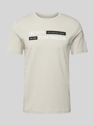 T-Shirt mit Label-Print Modell 'Type H' von Tom Tailor Denim Grau - 28